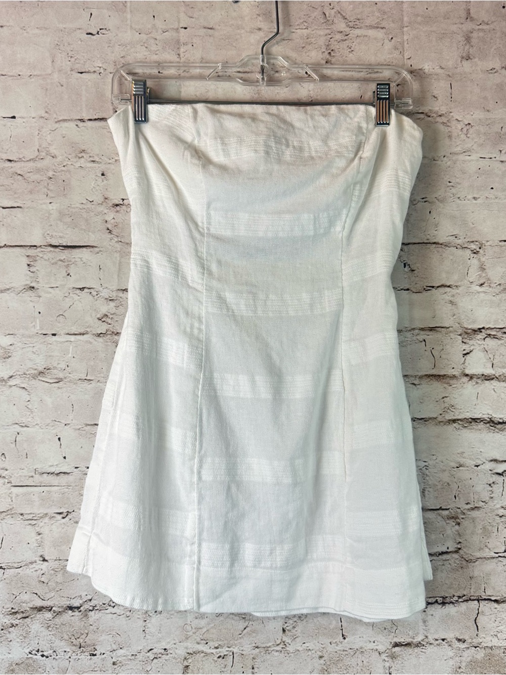 Free People White Bandeau Tunic Top Strapless Tie Back